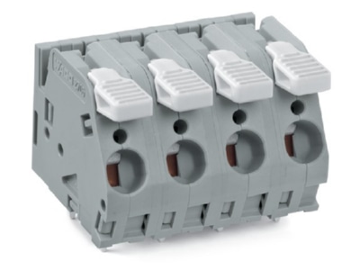 Produktbild WAGO 2706 256 Leiterplattenklemme Hebel 6mm  grau