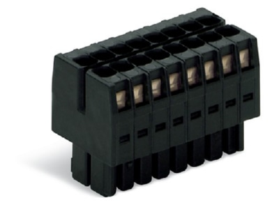 Produktbild WAGO 713 1104 032 047 1 Leiter Federleiste 2reihig CAGECLAMP 1 5mm   schwarz