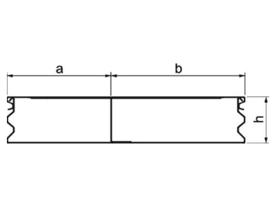 Dimensional drawing OBO S2 25048 2 Underfloor duct screed covered 250mm