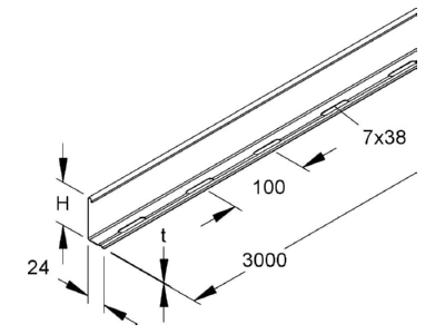 Ma�zeichnung 2 Niedax RW 60 E5 Trennsteg