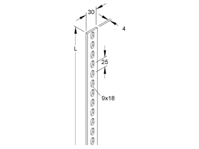 Mazeichnung Niedax GRTS 30 3 F Tragstab