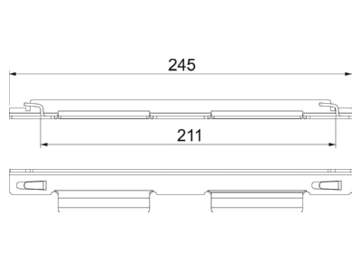 Dimensional drawing 1 OBO GRV 245 A4 Longitudinal joint for cable support
