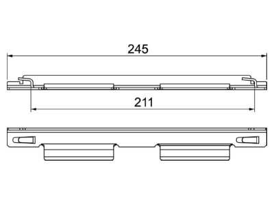 Dimensional drawing 2 OBO GRV 245 A4 Longitudinal joint for cable support