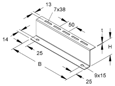 Mazeichnung Niedax RZP 80 200 Distanzprofile