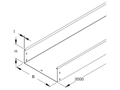 Mazeichnung Niedax RSUS 110 200 OV Kabelrinne
