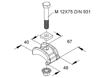 Ma�zeichnung Niedax SPPM 30 F Spannpratze