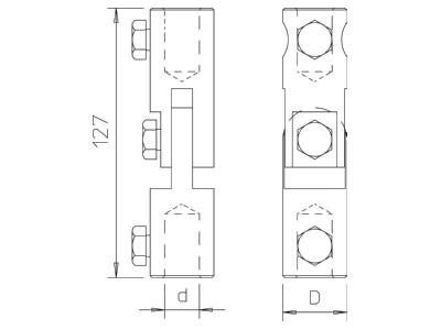 Dimensional drawing 2 OBO 101 IGL 16 Air termination for lightning protection