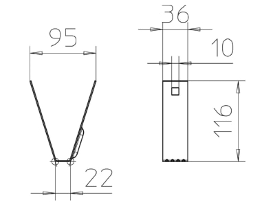 Ma�zeichnung 1 OBO TPB 100 A2 Trapezbefestigung