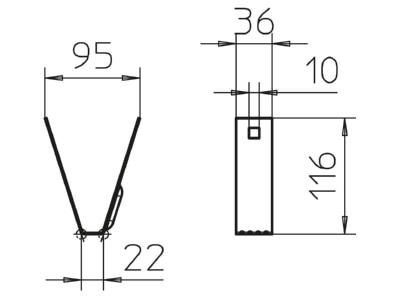 Ma�zeichnung 2 OBO TPB 100 A2 Trapezbefestigung