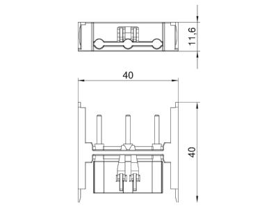 Ma�zeichnung 2 OBO VB SKS S Verbinder f Steckdosen Modul