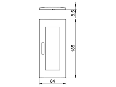 Dimensional drawing 2 OBO AR45 BF3 SWGR Frame 3 gang
