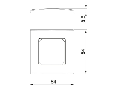 Dimensional drawing 1 OBO AR50 F1 RW Frame white
