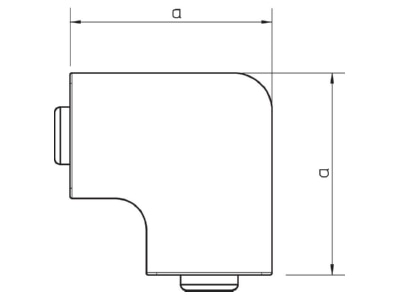 Ma�zeichnung 1 OBO WDKH F30045RW Flachwinkelhaube 30x45mm rws