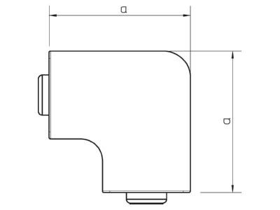 Ma�zeichnung 2 OBO WDKH F30045RW Flachwinkelhaube 30x45mm rws