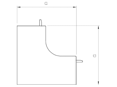 Ma�zeichnung 2 OBO WDKH I30045RW Inneneckhaube 30x45mm rws