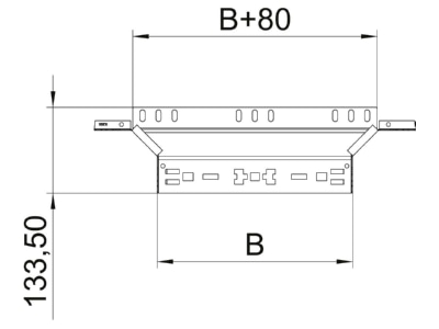 Masszeichnung 2 OBO RAAM 660 FS Anbau Abzweigstueck 60x600mm