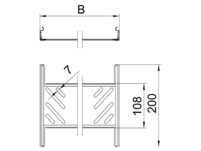 Dimensional drawing 2 OBO KTSMV 310 FS Longitudinal joint for cable support