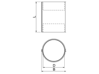Dimensional drawing 1 OBO CTS 150 Fire partitioning
