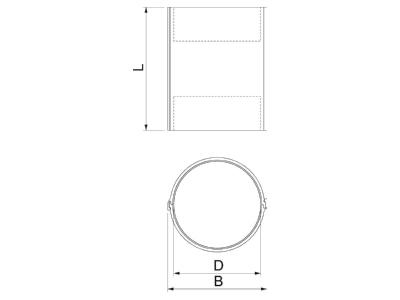 Dimensional drawing 1 OBO CTS 300 Fire partitioning
