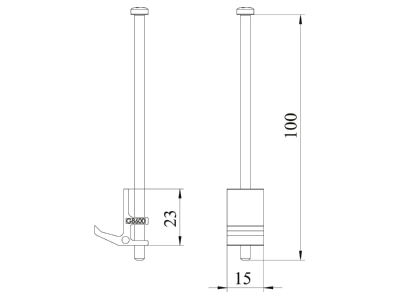 Dimensional drawing 2 OBO IB BGESR9 Accessory for underfloor duct