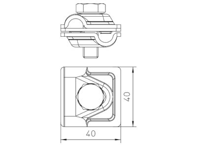 Mazeichnung 2 OBO 249 6 10 ST Schnellverbinder Vario 6 10mm  St  FT