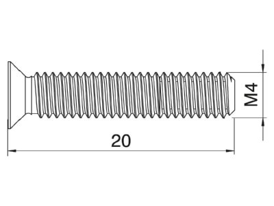 Dimensional drawing 2 OBO DBS DUG Tapping screw