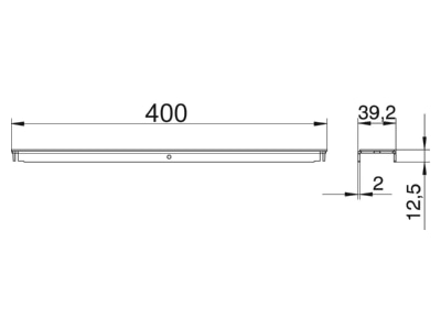 Mazeichnung 2 OBO DSU2 400 4030 Deckelstossunterstuetzung OKA W  St  FS