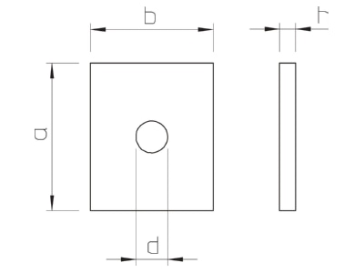 Mazeichnung 2 OBO K 60 FT Gegenplatte 50x60  St  FT