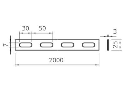 Dimensional drawing 2 OBO SLH 42 2000 FT Profile
