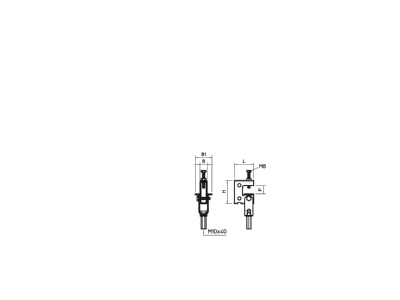 Dimensional drawing 2 OBO TK FL G Fixing clamp 0   24mm steel