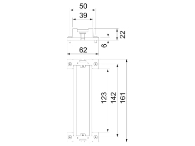 Mazeichnung 2 OBO 2069 X10 FS Hutschiene m  Traeger Schrauben