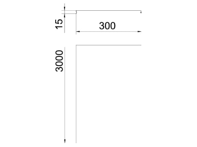 Ma�zeichnung 2 OBO DGRR 300 FS Deckel rastbar f Gitterrinne