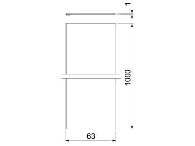 Ma�zeichnung 1 OBO TW130130 Trennwand fuer ISS130130