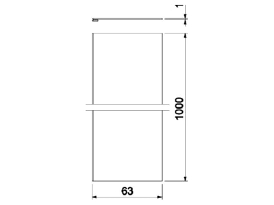 Ma�zeichnung 2 OBO TW130130 Trennwand fuer ISS130130