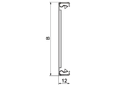 Dimensional drawing OBO PLM LI 100 RW Accessory for fire resistant duct