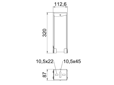 Mazeichnung OBO STL 15 DD Stuetze lang 86x166x300