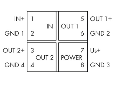 Circuit diagram WAGO 857 423 Isolation amplifier
