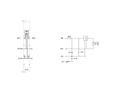Schaltbild WAGO 750 535 Digitale Ausgangsklemme 2 fach  EEx