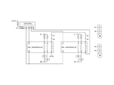 Circuit diagram 2 Phoenix PSRSCP24DCFSP2x11x2 Safety relay 24V DC
