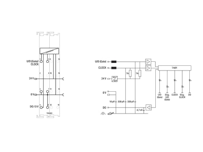 Circuit diagram WAGO 750 633 Fieldbus function  technology module