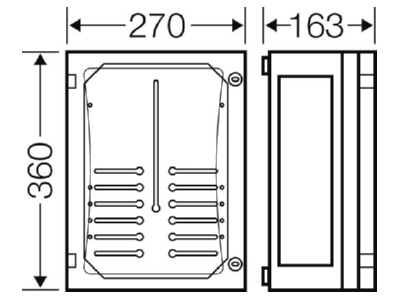 Mazeichnung Hensel FP 2211 Zaehlergehaeuse