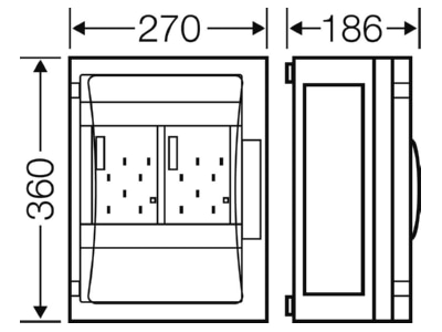 Mazeichnung Hensel FP 2213 Zaehlergehaeuse