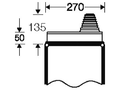 Dimensional drawing Hensel FP FG 272 Gland plate for enclosure