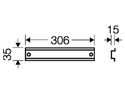 Ma�zeichnung Hensel FP TS 36 Tragschiene 306mm lang