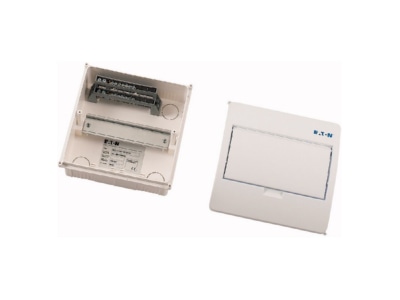 Ansicht links Eaton BC U 1 8 TW ECO Kleinverteiler UP mit weisser Tuer