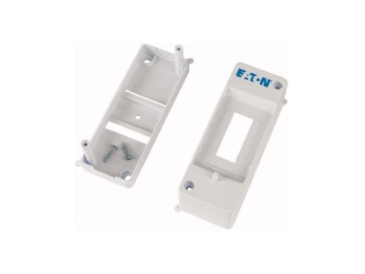 View left Eaton MINI 2 Surface mounted distribution board 140mm
