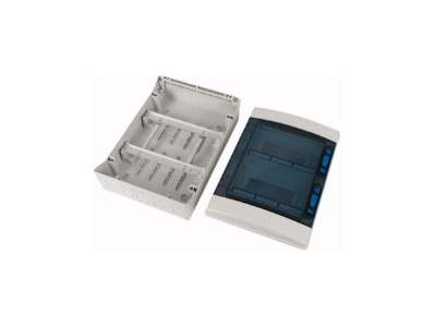 View left 2 Eaton IKA 2 24 ST UV Surface mounted distribution board 436mm

