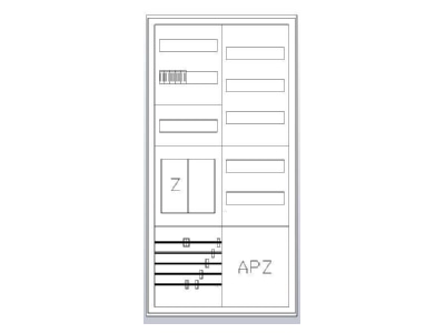 Produktbild 1 ABN S27EA111 Komplett Schrank EFH eHZ 1Z 1R 1V1APZ HLAK