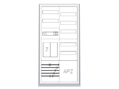 Product image 1 ABN S27EA411 Equipped meter cabinet IP43 1100x550mm
