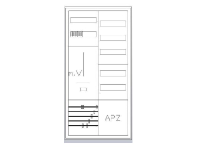 Product image 2 ABN S27ZA110 Equipped meter cabinet IP43 1100x550mm